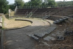 Theater orchestra and modern seating.
