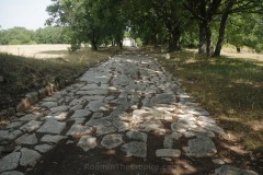 Via Flaminia heading north toward the Arco di San Damiano.
