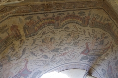 Fishing mosaic from the semicircular portico/hall with exedra porch.