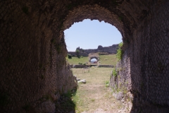 View through the south entrance of the amphitheater.