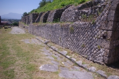 Retaining wall and Via Latina near the amphitheater.