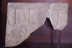 Fragment of the inscription recording the renovation of the theater by Ummidia Quadratila. Museo Archeologico Nazionale Gianfilippo Carettoni.