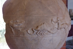 Marble object with reliefs of zodiac signs. Dated to the 2nd century CE. From Aquinum. Museo Archeologico Nazionale Gianfilippo Carettoni.