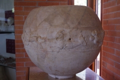 Marble object with reliefs of zodiac signs. Dated to the 2nd century CE. From Aquinum. Museo Archeologico Nazionale Gianfilippo Carettoni.