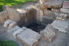 Basin from the aqueduct remains in Parque del Cid.