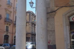 Detail of the columns in Piazza Giuseppe Mazzini.