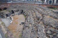 Cavea of the amphitheater at Catana.