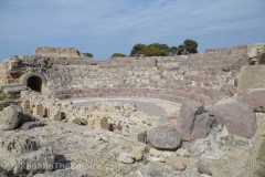 Cavea of the theater of Nora (Sardinia).