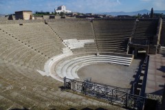 Cavea of the theater of Pompeii.
