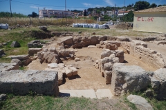Western area of the southern mole with recent excavations.
