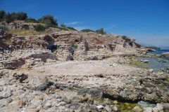 Area of the northern mole building facing the water.