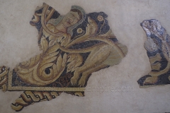Mosaic  depicting the personification of winter and a lion. From the Casa del Juicio de Paris in Zaragoza. Dated to the 3rd-4th century CE. Museo de Zaragoza.