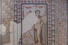 Mosaic depicting Venus and Cupid from the Villa Fortunatus. Dated to the 4th century CE. Museo de Zaragoza.