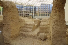 Stairway leading to the upper levels of the cavea in the theater.