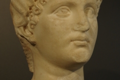 Statue head depicting a young woman of the Julio-Claudians. Dated to the middle of the 1st century CE. Museo del Teatro.