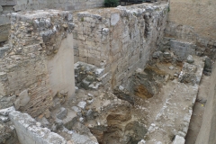 Excavated area of the walls along Avenida de César Augusto.