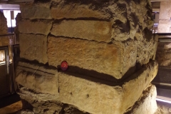 Foundations of a pillar for the west portico of the forum.