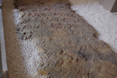 Augustan era opus spicatum pavement in the bathing complex area.