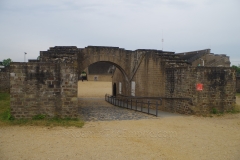 Conserved and reconstructed entrance on the east side of the amphitheater.