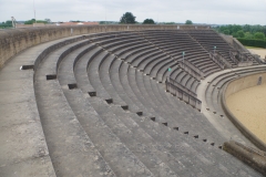 Reconstructed seating on the north side of the amphitheater.