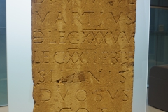 Altar dedicated to Mithras by Marcus Julius Martius, centurion of Legio XXX Ulpia Victrix and Legio XXII Primigenia Pia Fidelis in the year of the consulships of the Silani (189 CE). Found in Xanten. LVR-RömerMuseum.