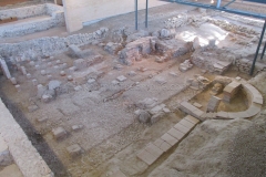 Caldarium and tepidarium of the bathing area.