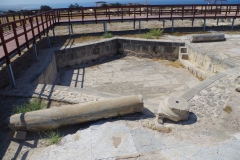 Hexagonal basin int he frigidarium of the forum baths.