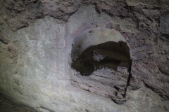 Niche with painted roses in the Roman Tomb.
