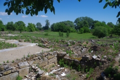 View out over the forum from the double atrium building in the southwest corner of the forum.