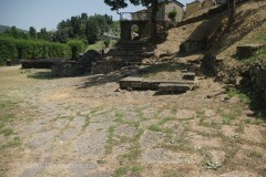 Paving and larger base adjacent to the theater.