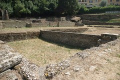 Basins in the palaestra of the baths.