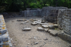 Service area of the public baths.