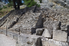 Remains of the Greek walls adjacent to the fortified gate.