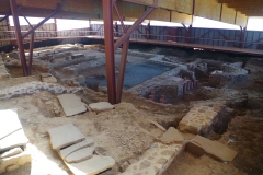 Middle and lower levels of the main building at Arqueositio Cántabro-Romano de Camesa-Rebolledo.
