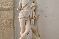 Marble statue of a Satyr. Dated to the 2nd century CE. From the East Roman Baths. Archaeological Museum of Kissamos.