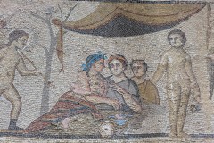 Detail from the triumph of Dionysus mosaic. Dated to the late 2nd or 3rd century CE. Archaeological Museum of Kissamos.