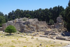 Bathing/hospitium complex on the east side of the lower terrace. Bathing/hospitium complex on the east side of the lower terrace.