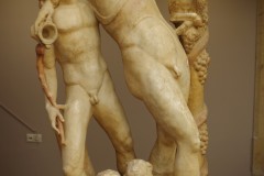 Statue of Dionysus, a Satyr, and Pan. Dated to 150-200 CE. Archaeological Museum of Kos.
