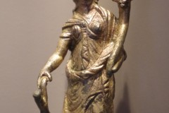 Bronze statuette of Isis-Fortuna from a store in the northern agora area. Dated to the 1st-3rd century CE. Archaeological Museum of Kos.