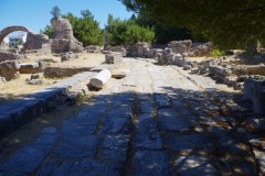 Cardo running along the east side of the bathing complex.
