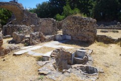 Praefurnia area and later baptistry in the southern portion of the baths.