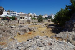Caldarium in the northern area of the baths with gymnasium in the background.