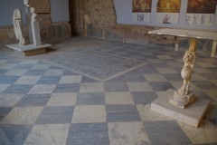 Exedra to the south of the northwest atrium/peristyle with opus sectile flooring.