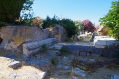Portal and marble revetment of the monumental propylon.