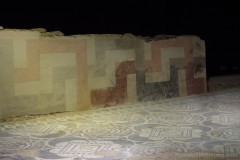 Detail of wall painting and mosaics in the antechamber of the Casa dos Mosaicos.