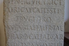 Altar dedicated by Saturninus to Jupiter, Numina, Juno, Venus, Africa, Frugifer, Augusta Emerita, and the Lares. Dated to the 3rd century CE. Museo Provincial de Lugo.