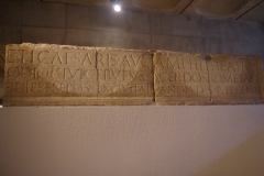 Dedicatory inscription for the construction of the amphitheater by Gaius Julius Rufus.