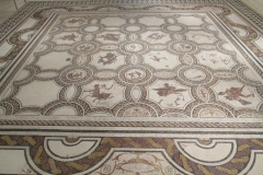 Detail of the seasons and months mosaic.