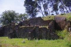 Eastern retaining wall of the theater.