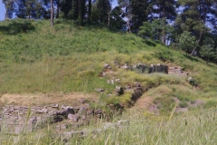 Western retaining wall of the theater.
